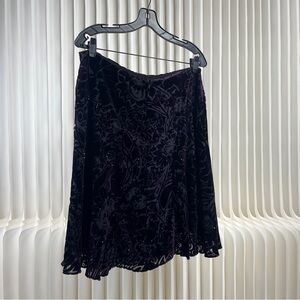 Muse Deep Plum Floral Print A-Line Skirt